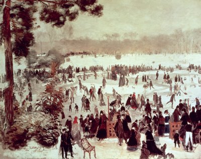 Skaters in the Bois de Boulogne by Pierre Auguste Renoir
